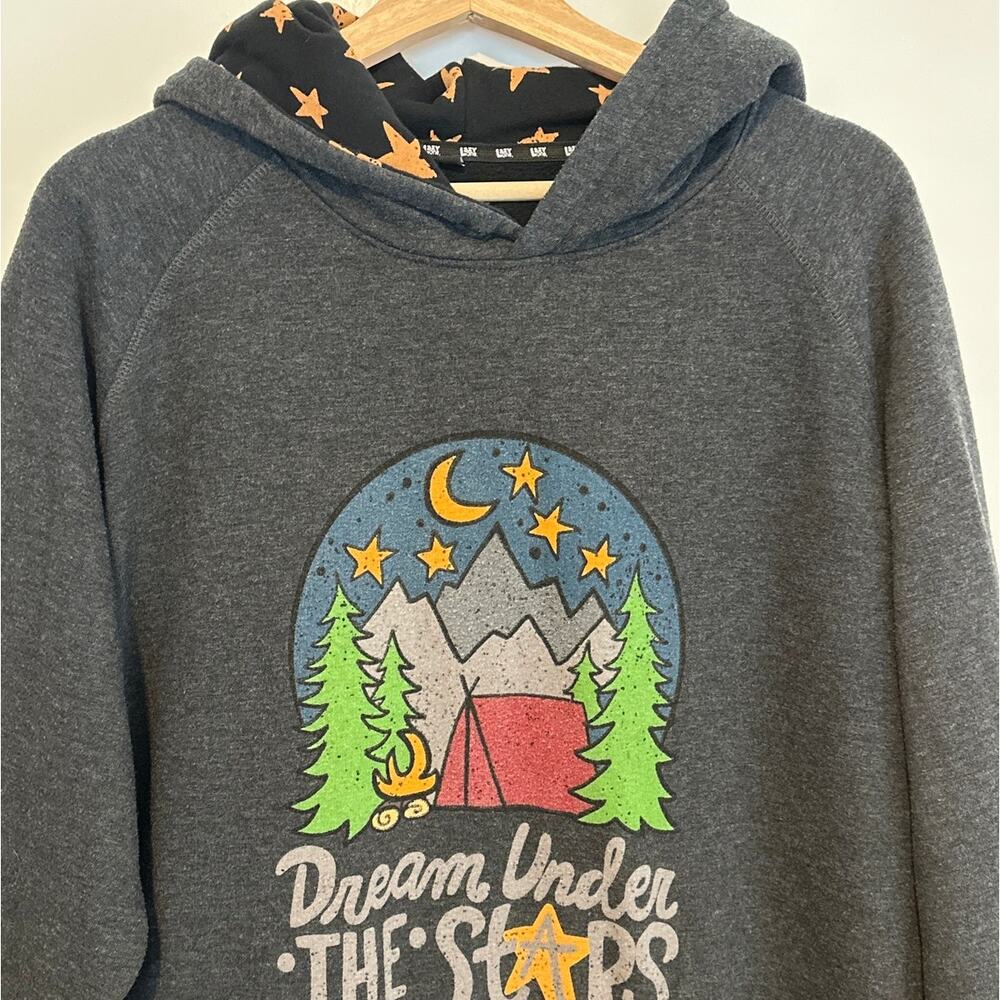 Lazy One Oversized Sleep Hoodie Sweatshirt Sz L / XL Camping Pajamas Loungewear - Picture 2 of 16